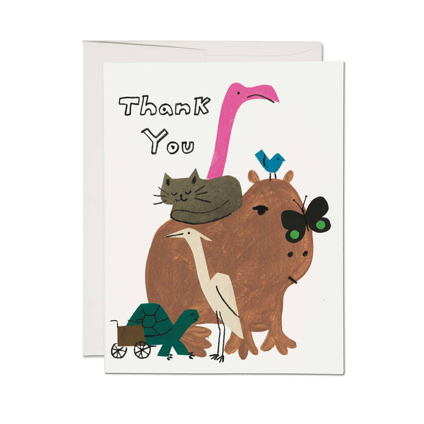 Capybara Friend Thank you card