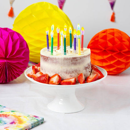 Rainbow Flame Birthday Candles - 12 Pack
