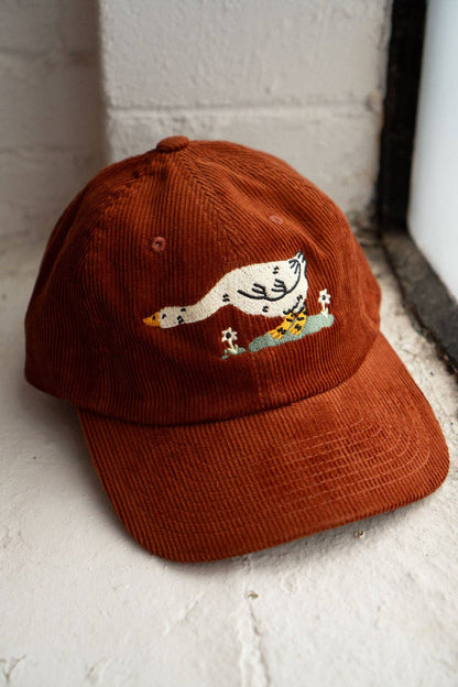 Reaching Corduroy Dad Hat | Rust | Embroidered Cord Cap: Rust