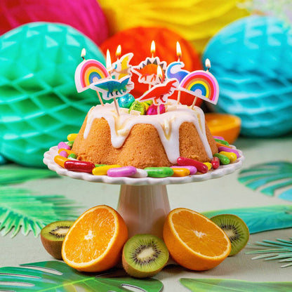 Rainbow Shaped Birthday Candles - 5 Pack