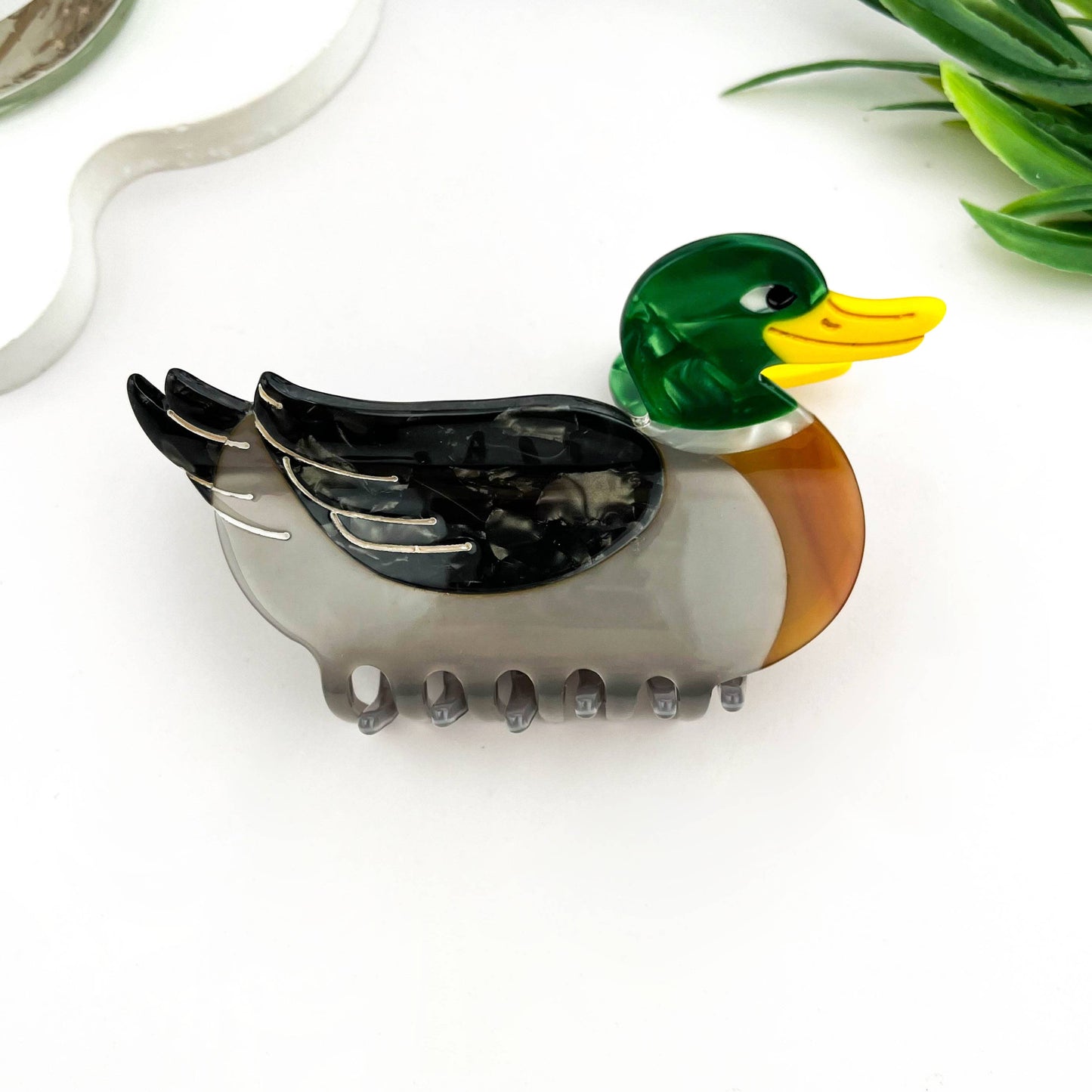 Mallard Duck Hair Claw Clip