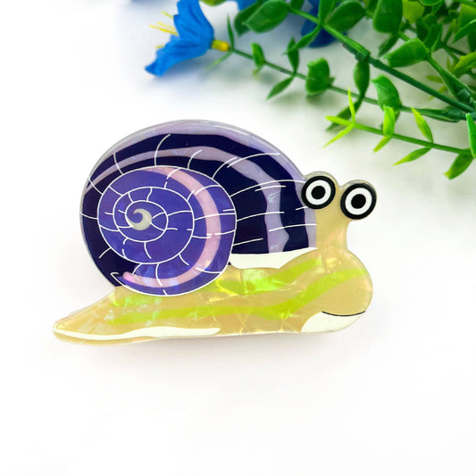Purple Snail Hair Claw Clip
