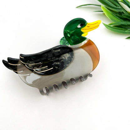 Mallard Duck Hair Claw Clip