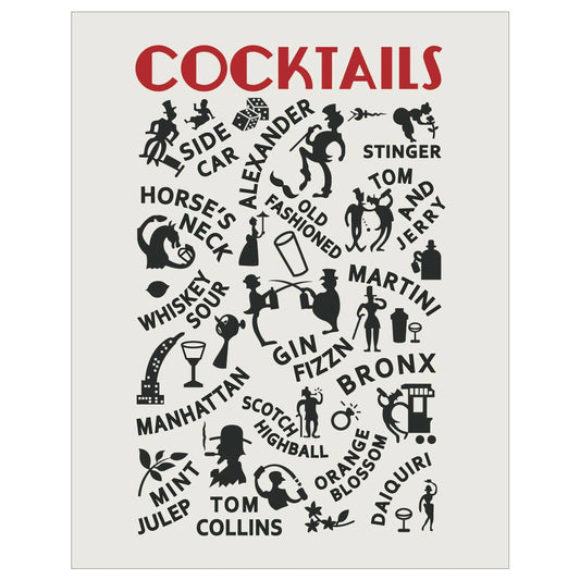 Classic Cocktails List Magnet