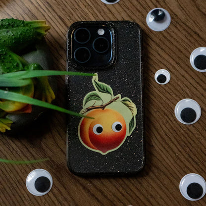 Googly Peach Vinyl Sticker