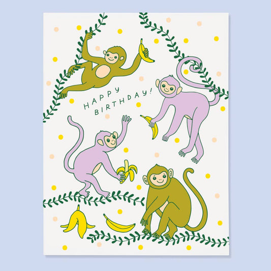 Monkey Birthday Card