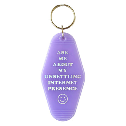 Unsettling Internet Presence Motel Tag Keychain