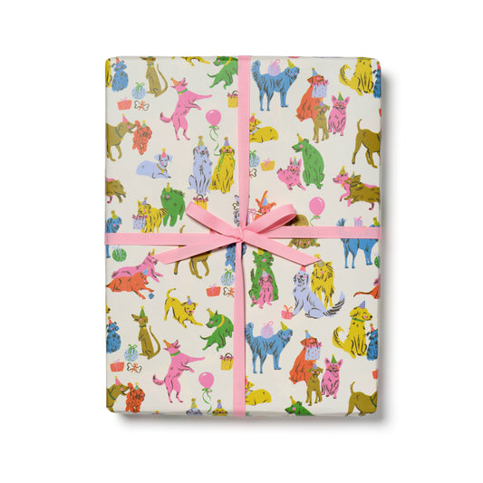 Puppy Party gift wrapping paper