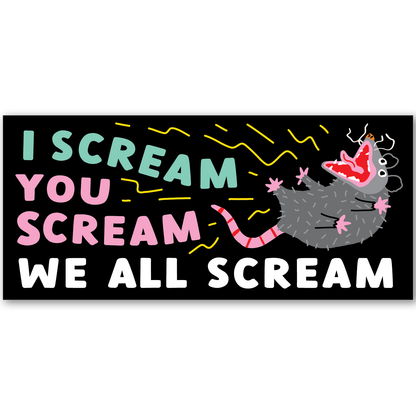 We All Scream Sticker