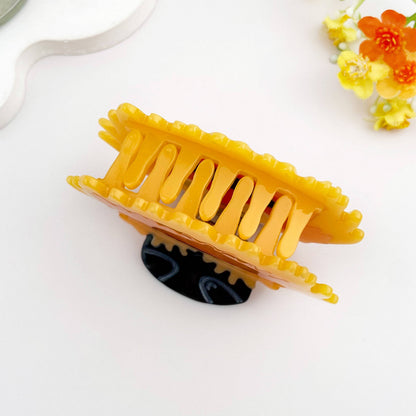 Fuzzy Yellow Monster Hair Claw Clip
