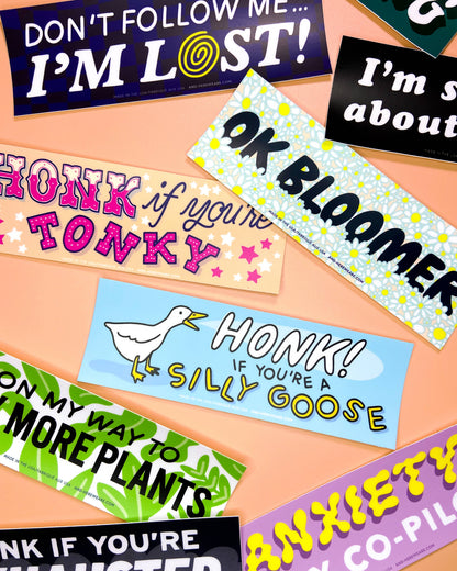 Honk If You’re Silly Goose Vinyl Bumper Sticker