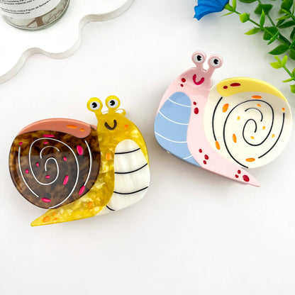 Happy Snail Hair Claw Clip: Pink