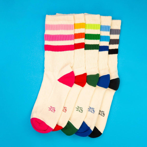 The Retro Bunch Striped Gym Socks
