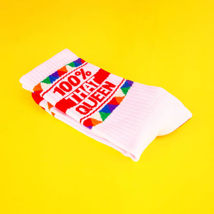 100% That Queen Gym Crew Socks