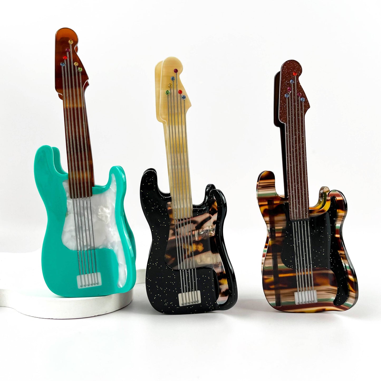 Guitar Acetate Hair Claw Clip