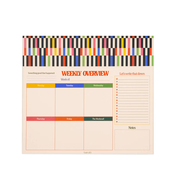 Mid Century Stripe Desk Notepad