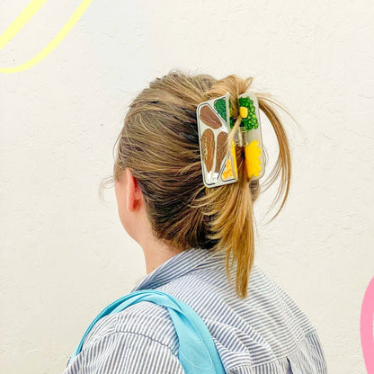 Large TV Dinner Hair Claw Clip