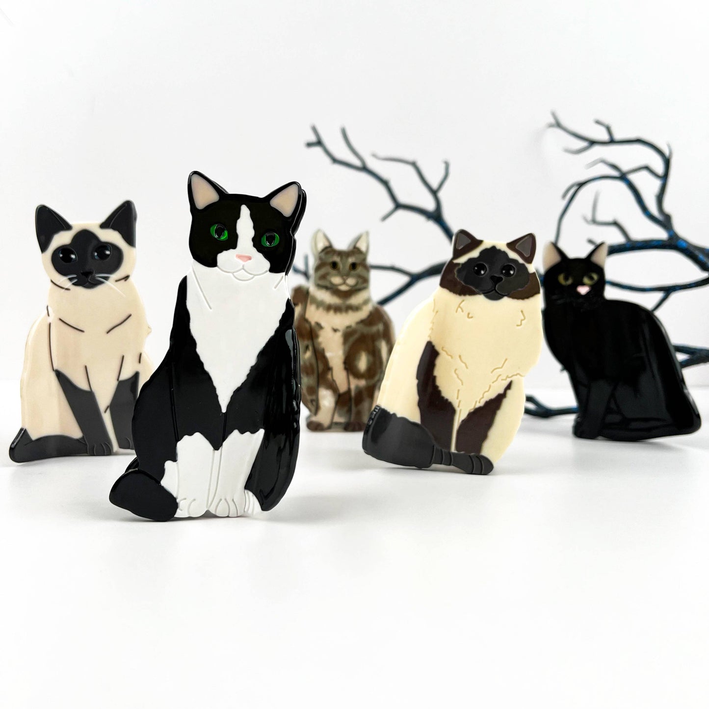 Black Cat Hair Claw Clip