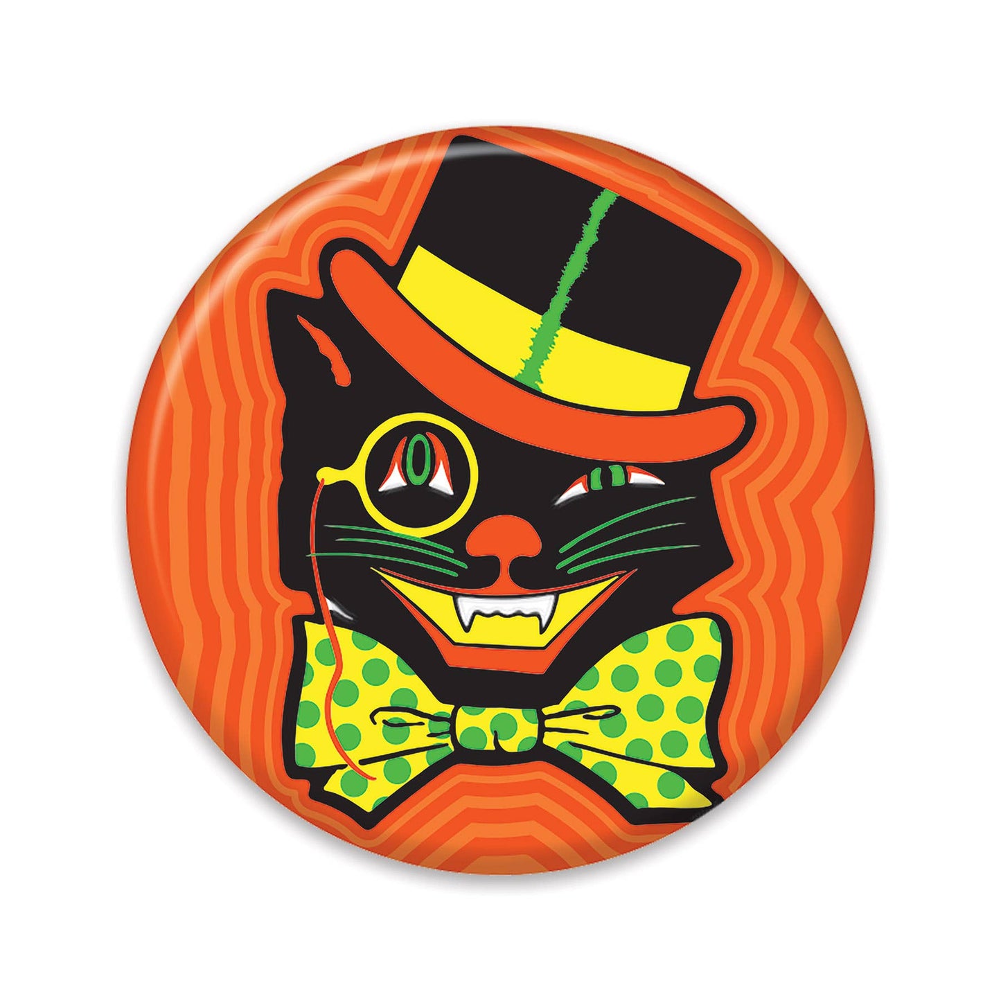 Vintage Halloween Cat 2" Button