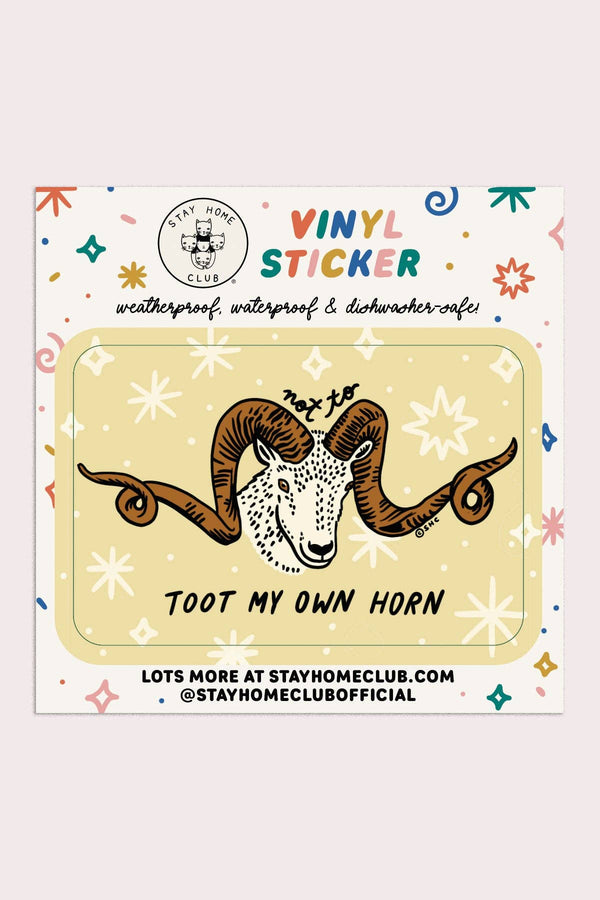 Toot My Own Horn Vinyl Sticker