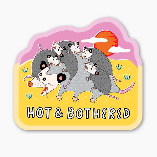 Hot & Bothered Possum Sticker