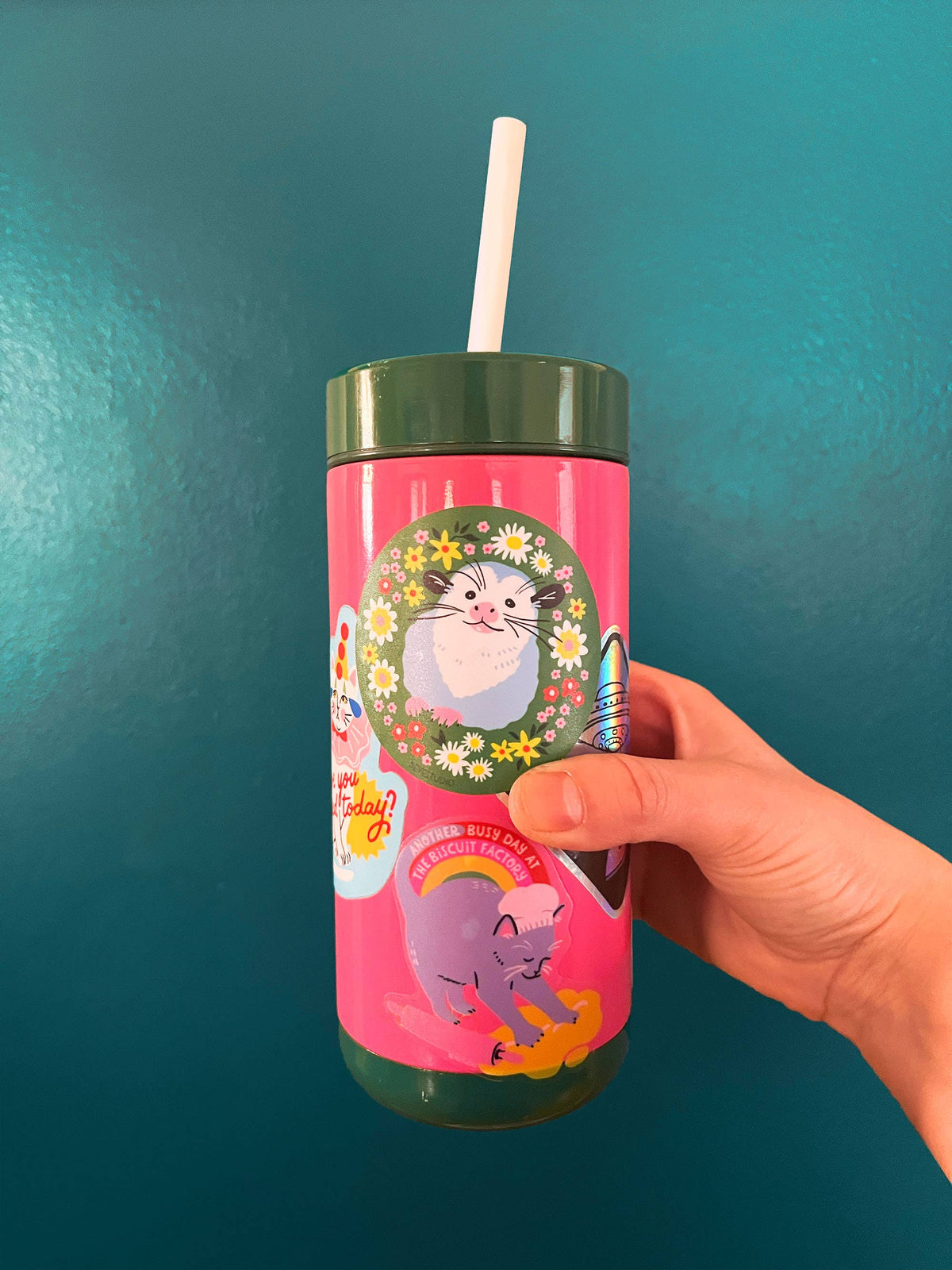 Wildflower Opossum Sticker