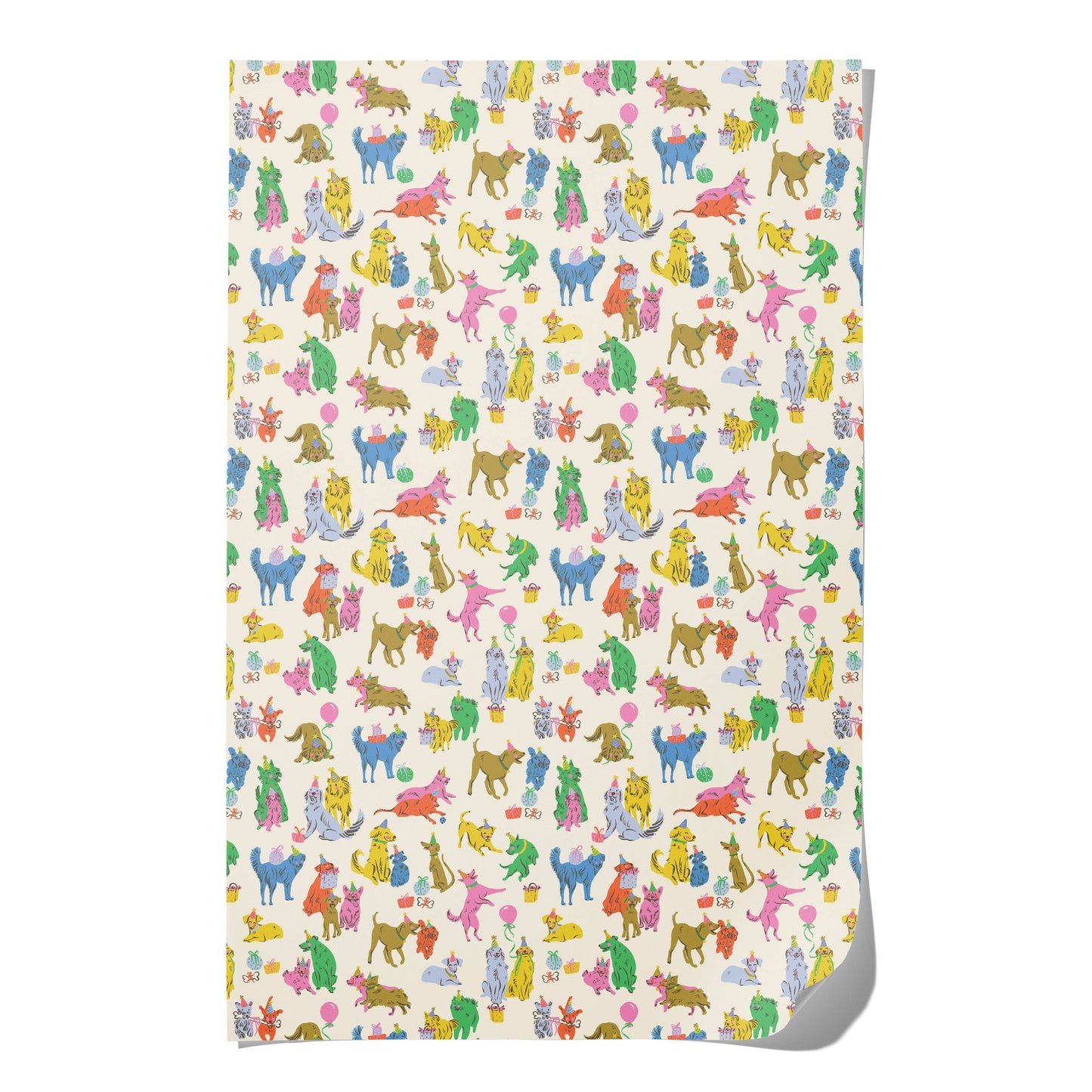 Puppy Party gift wrapping paper