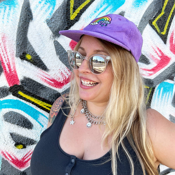 Rainbow Clouds Corduroy Hat