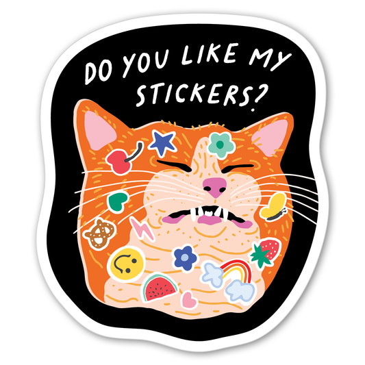 Do You Like My Stickers Cat Sticker