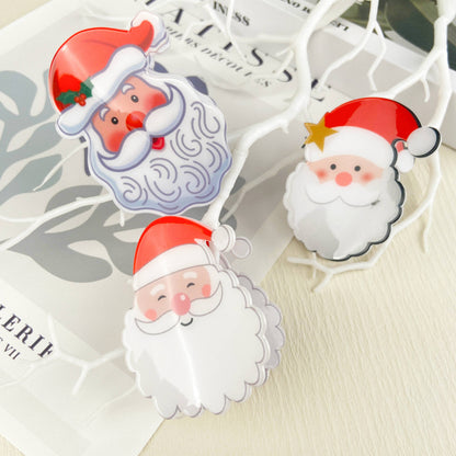 Snowman Hair Claw Clip