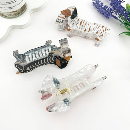Halloween Ghost Dog Hair Claw Clip