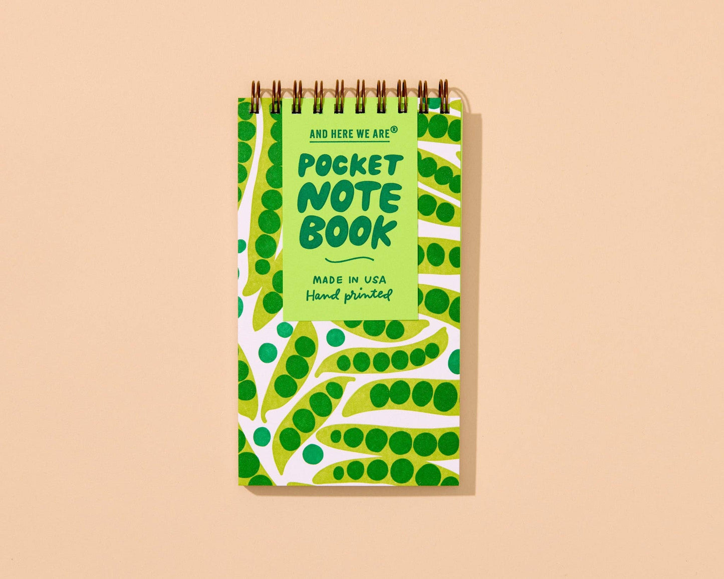 Pea Pod Letterpress Pocket-size Spiral Notebook