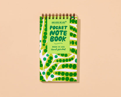 Pea Pod Letterpress Pocket-size Spiral Notebook