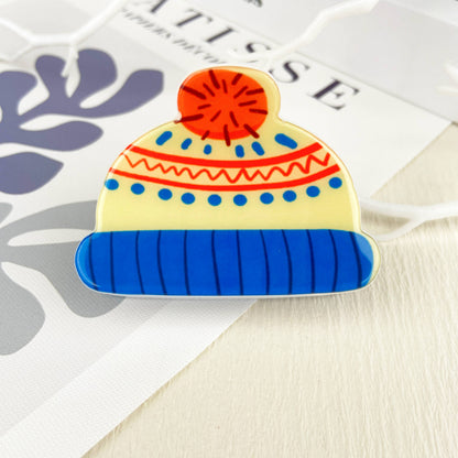 Snowman Hair Claw Clip