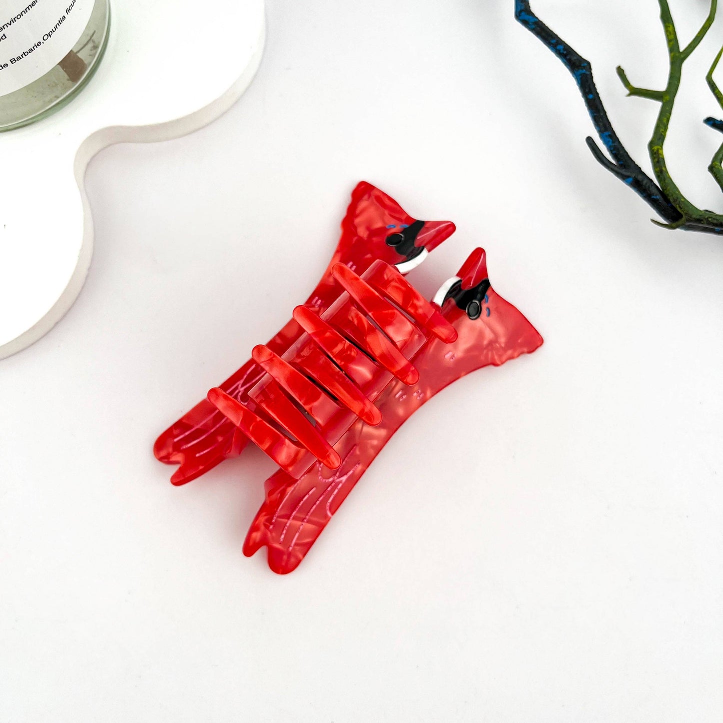 Cardinal Hair Claw Clip