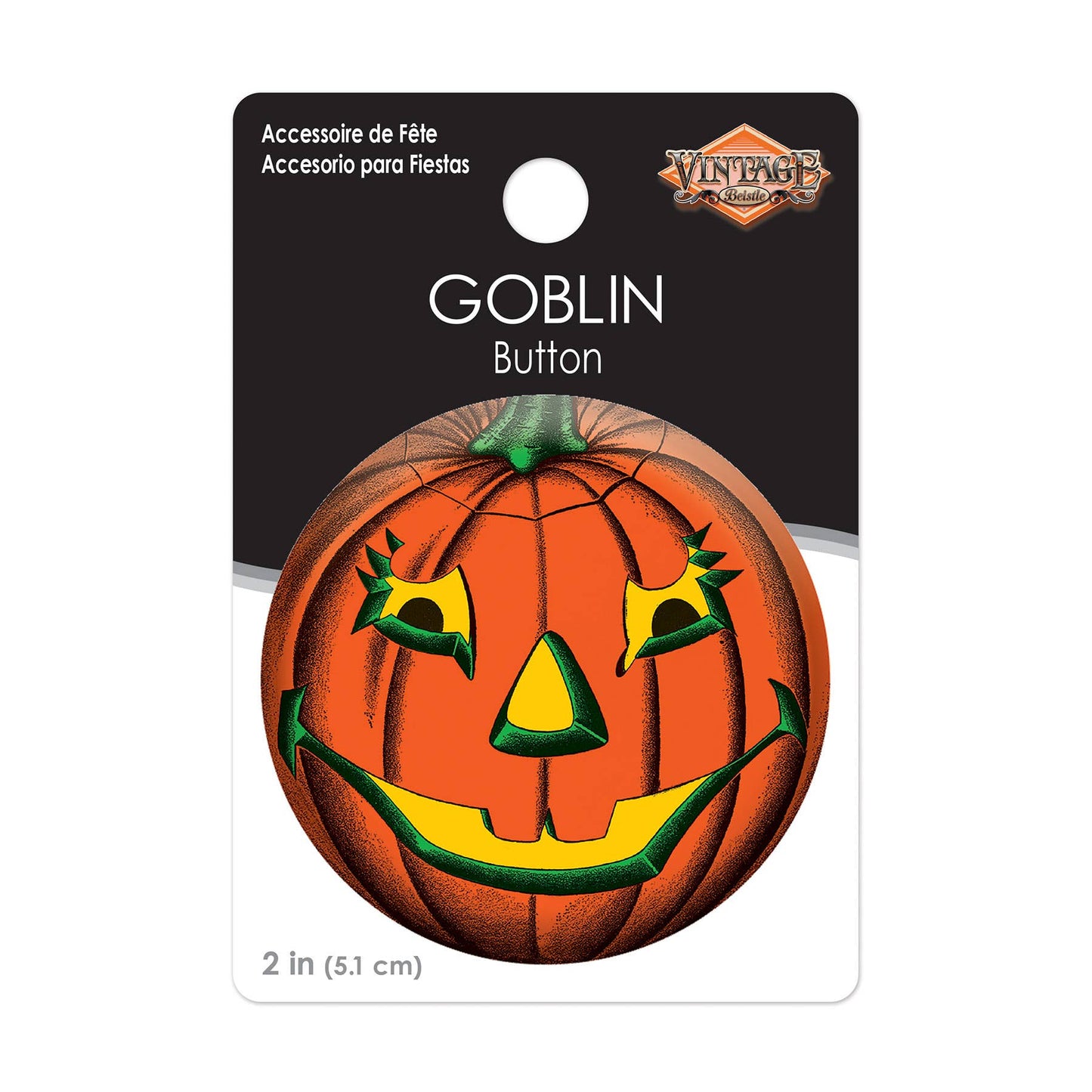 Vintage Halloween Goblin 2" Button