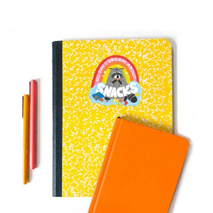 All Day I Dream About Snacks Raccoon Sticker