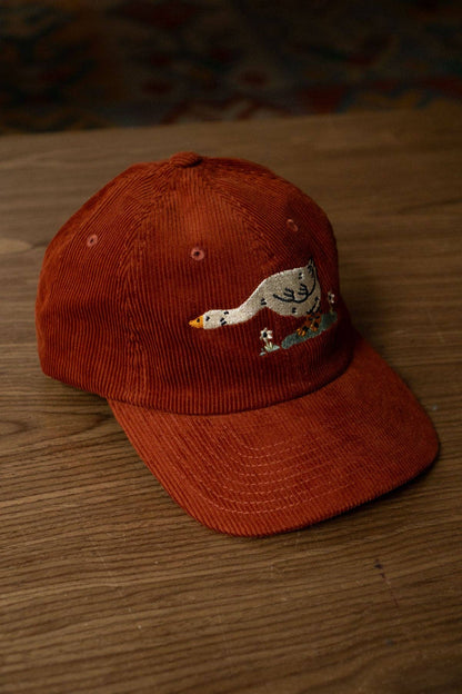 Reaching Corduroy Dad Hat | Rust | Embroidered Cord Cap: Rust