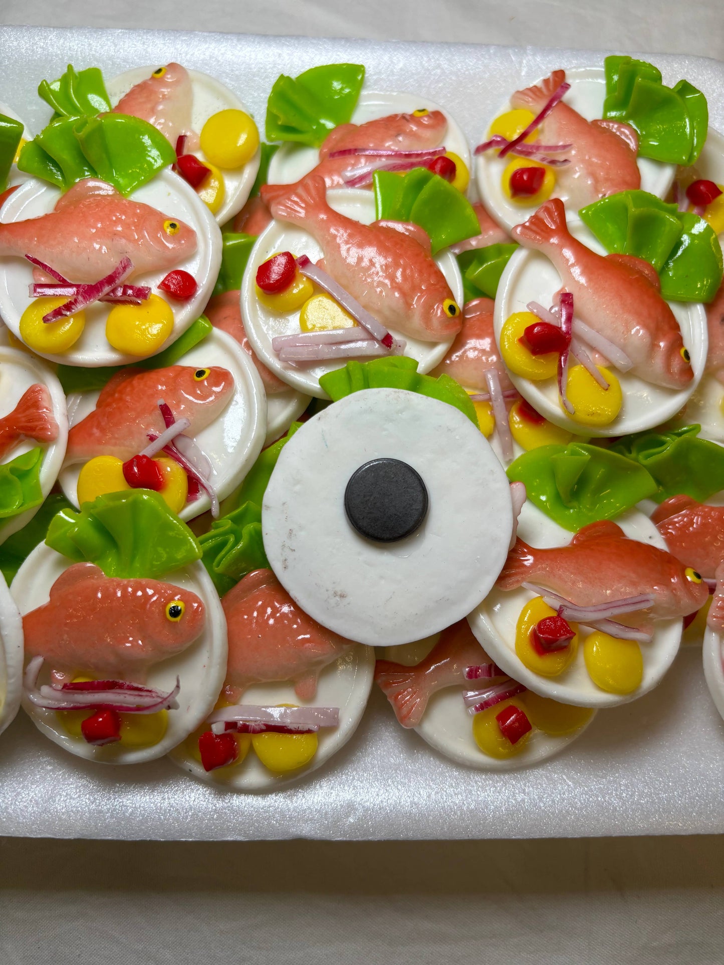 Fried Fish Plate Kitchen Magnet