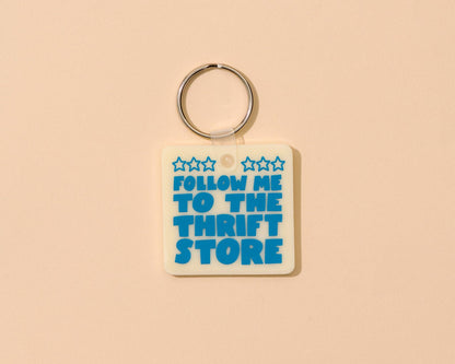Follow Me to the Thrift Store PVC Keychain