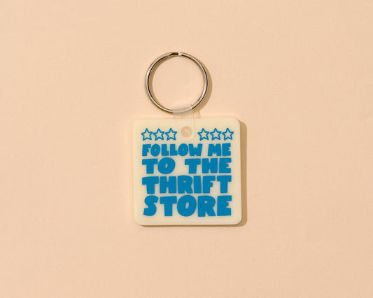 Follow Me to the Thrift Store PVC Keychain