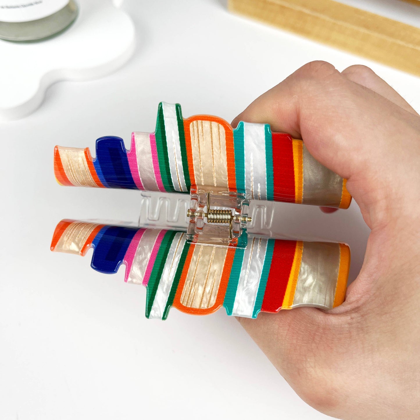 Stack of Books Hair Claw Clip