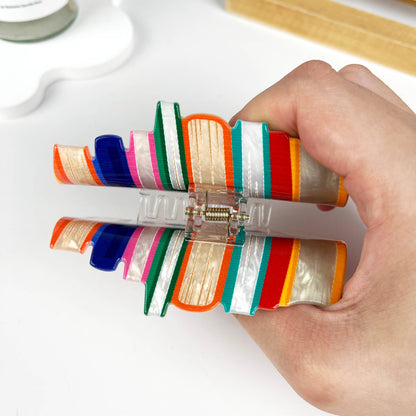 Stack of Books Hair Claw Clip