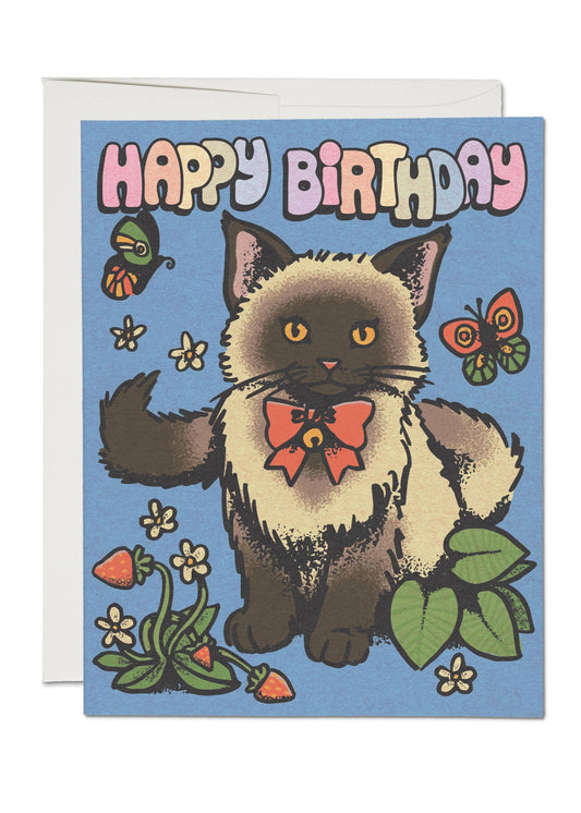 Siamese Birthday greeting card