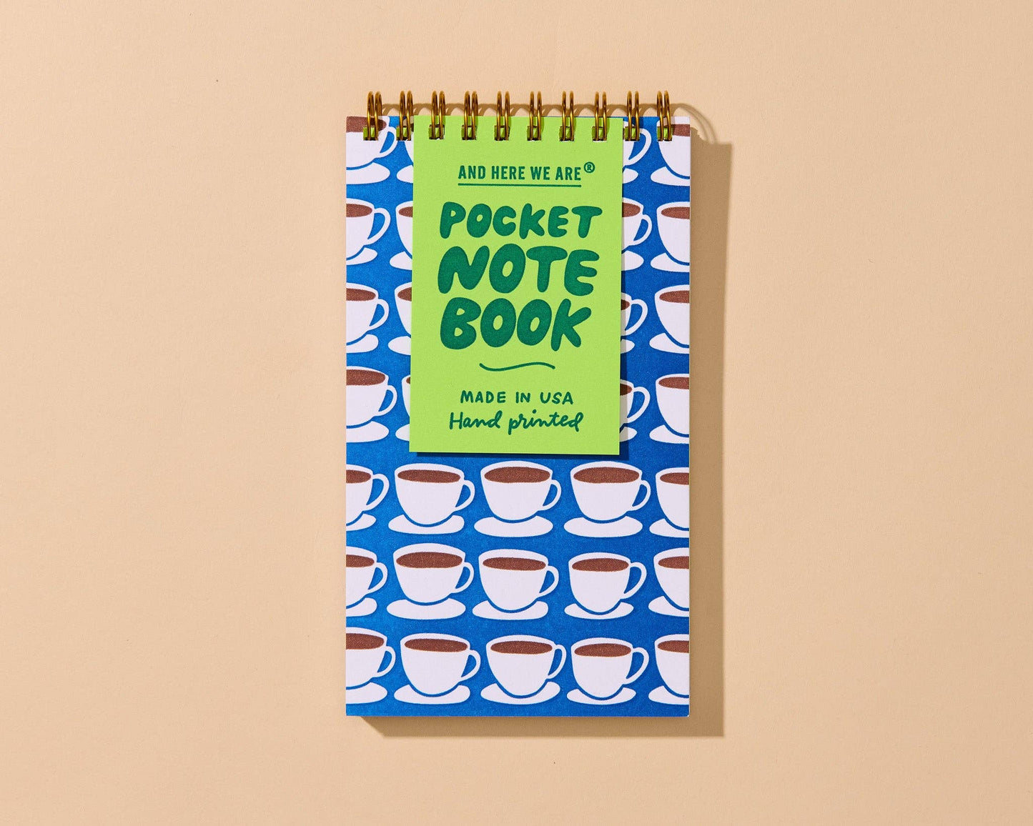 Letterpress Small Spiral Notebook—Coffee Mug