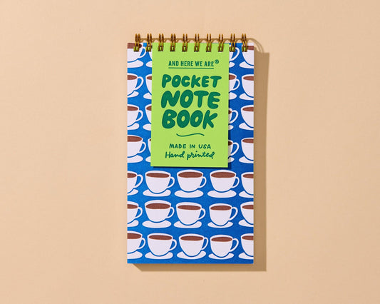 Letterpress Small Spiral Notebook—Coffee Mug