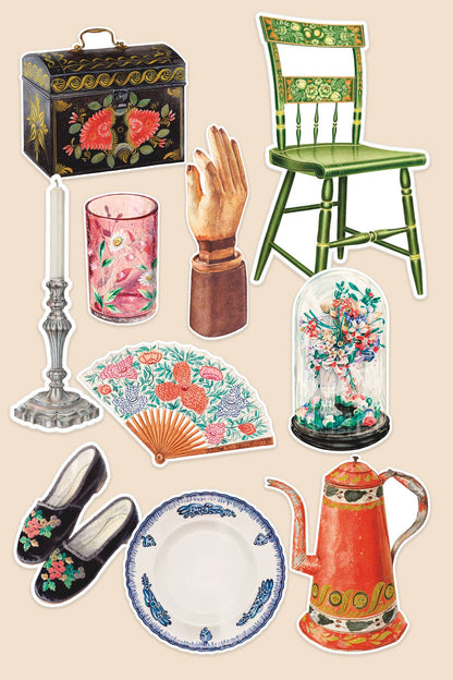 Vintage Art Stickers: Bird World