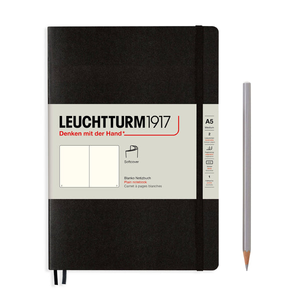 Notebooks - Medium (A5): Plain / Hardcover / Black