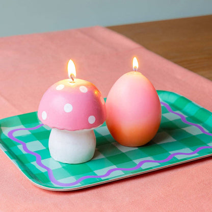 Pink Mushroom Candle