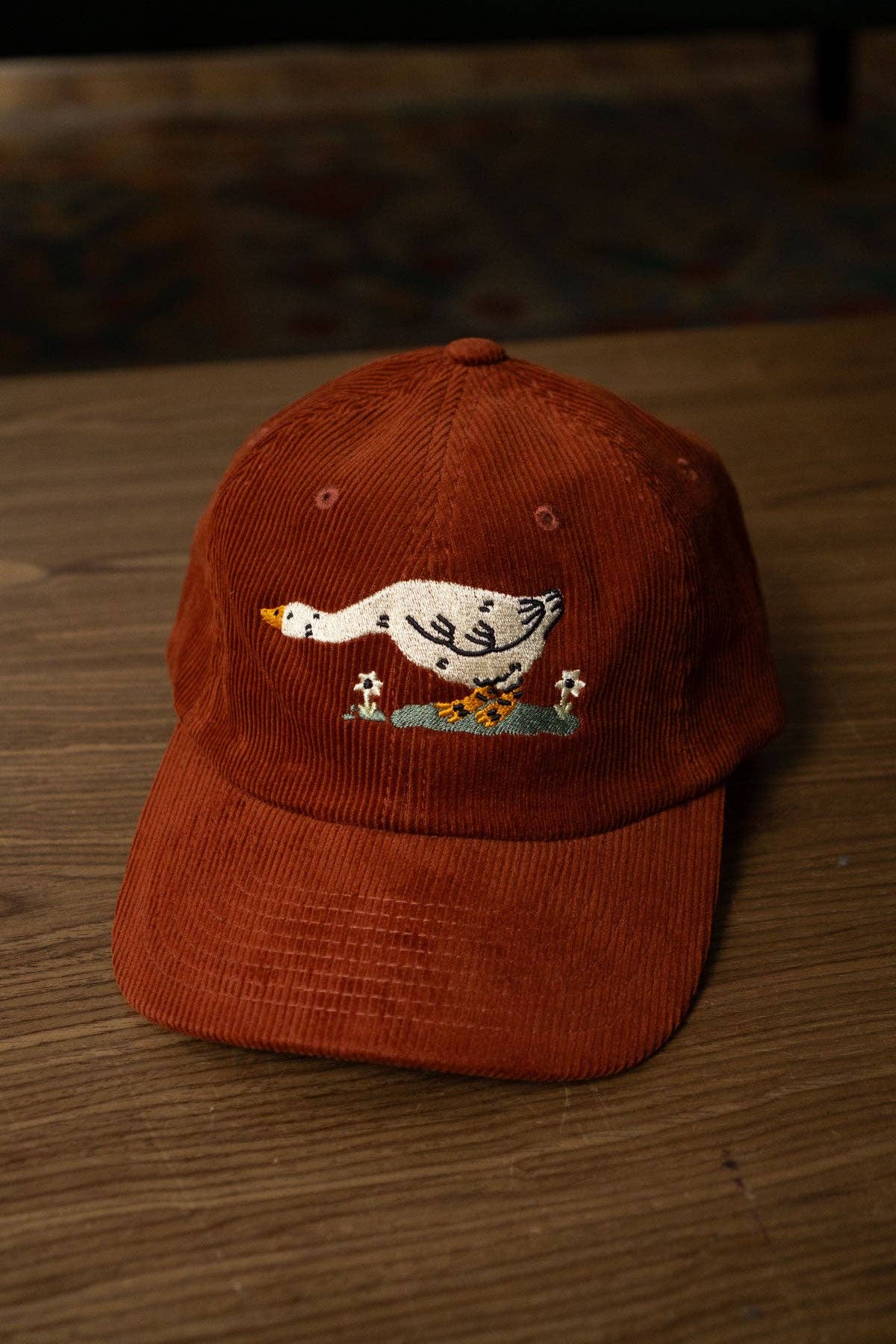 Reaching Corduroy Dad Hat | Rust | Embroidered Cord Cap: Rust